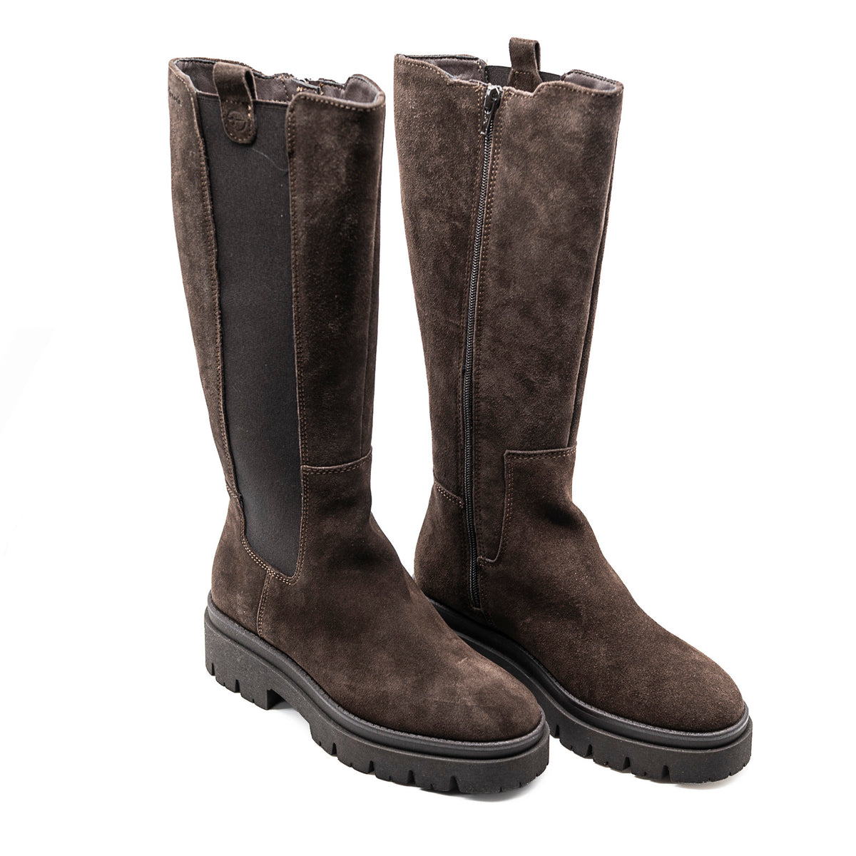 Bottes Hautes 1-25608-41 347  Mocca Suede  TAMARIS