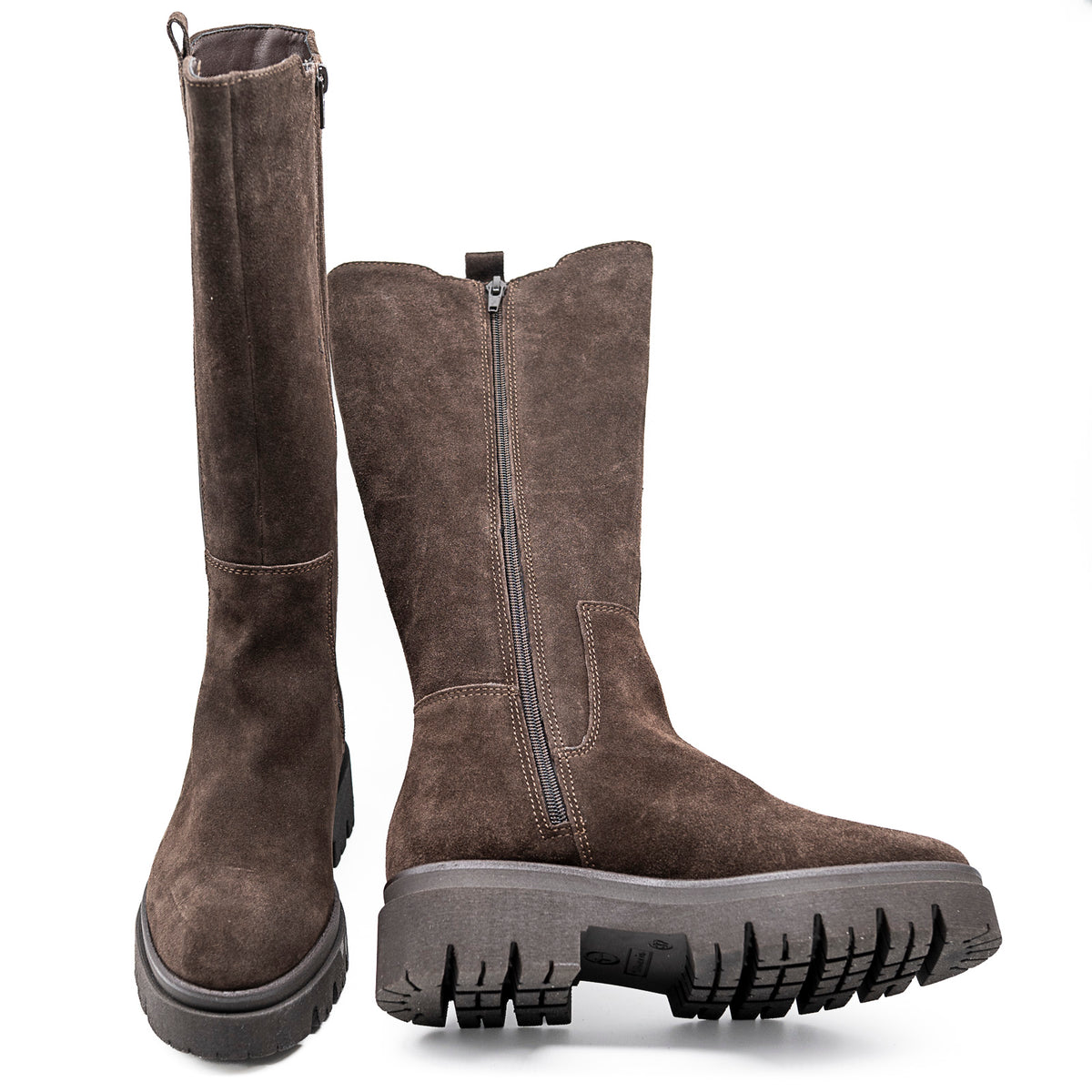 Bottes Hautes 1-25608-41 347  Mocca Suede  TAMARIS