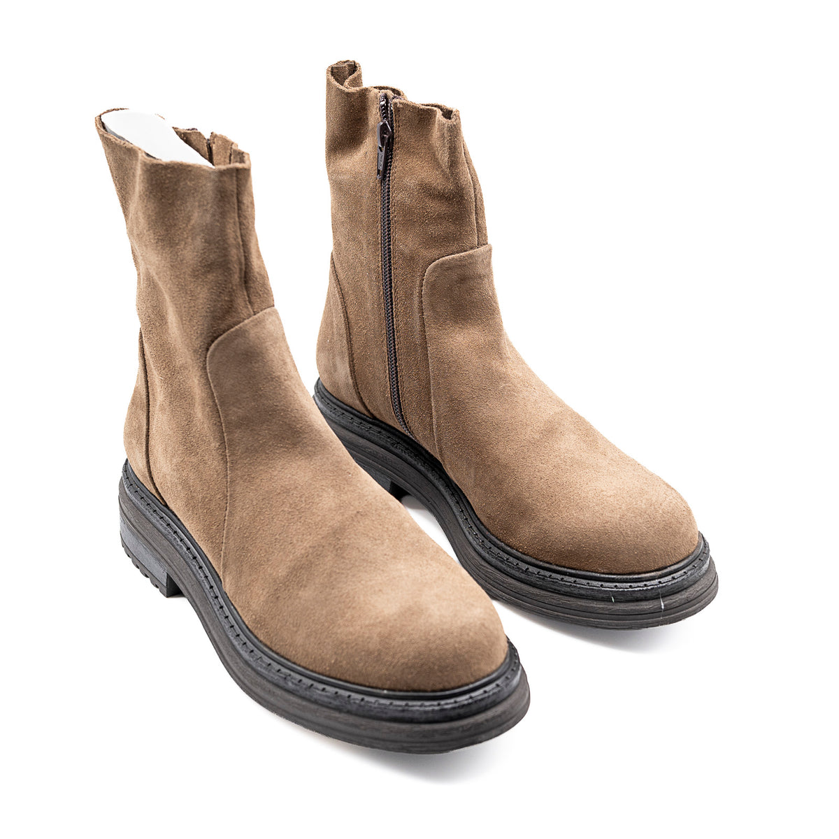 Boots Flynt Velours Noisette ALIWELL