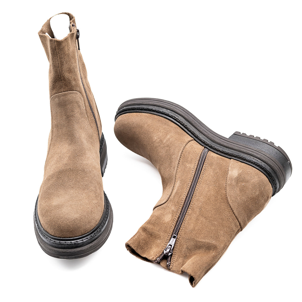 Boots Flynt Velours Noisette ALIWELL