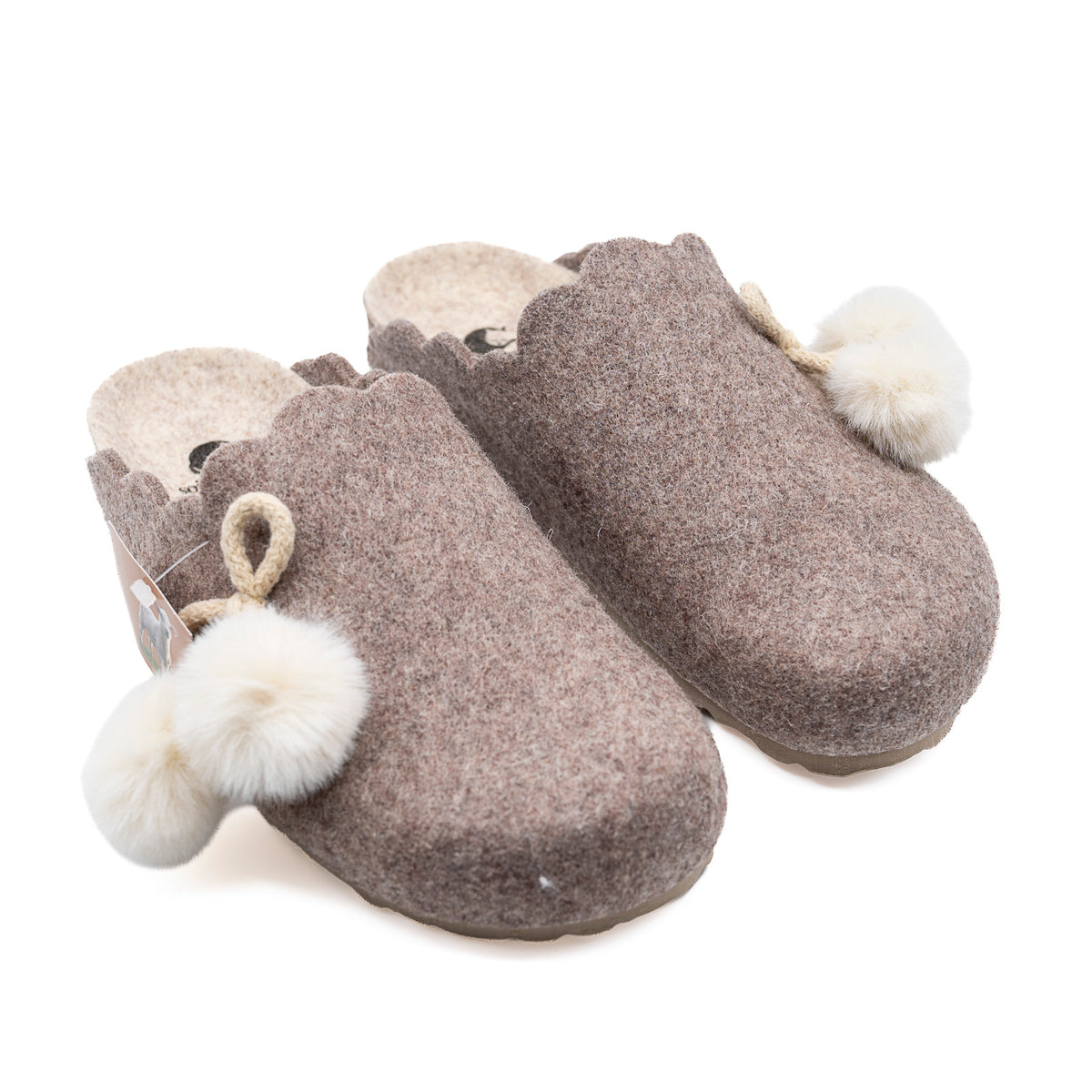 Pantoufles Biosweety  Taupe SOIR &MATIN