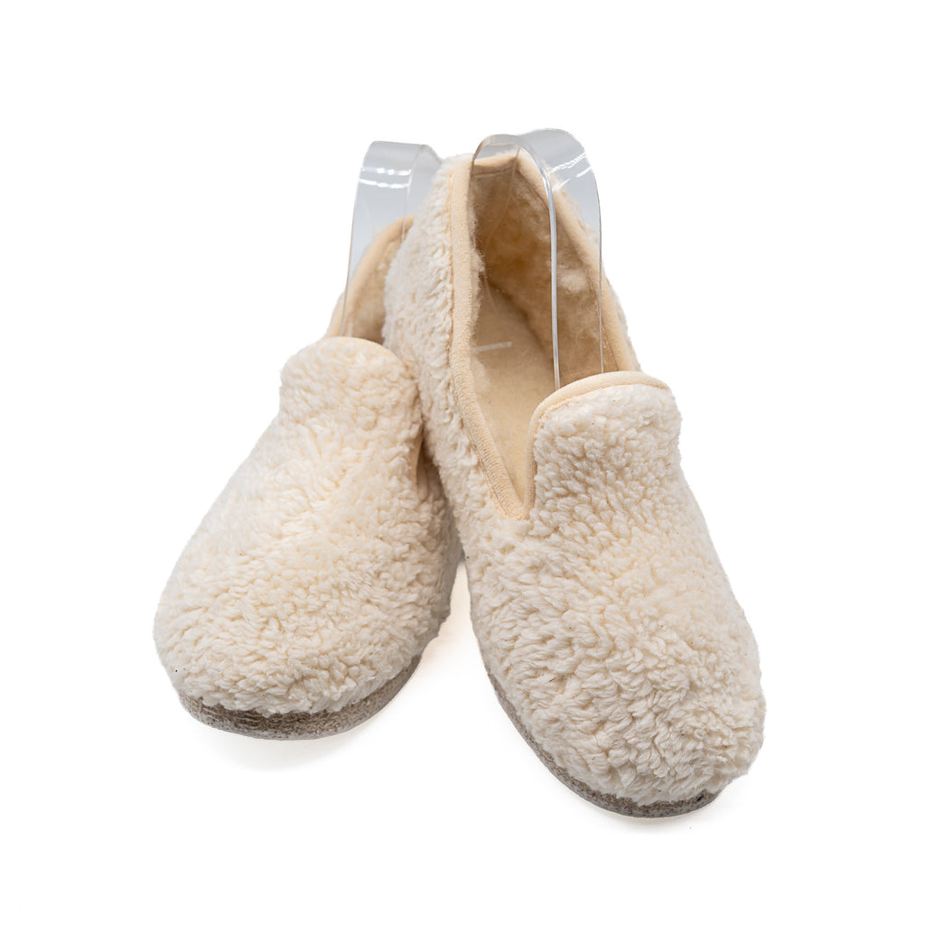 Pantoufles type Charentaise Blanc CAUSSUN