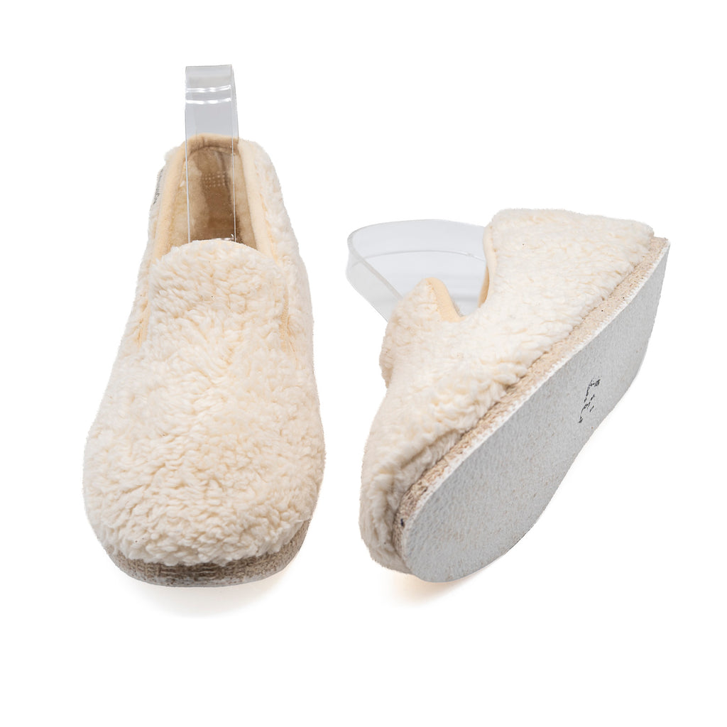 Pantoufles type Charentaise Blanc CAUSSUN