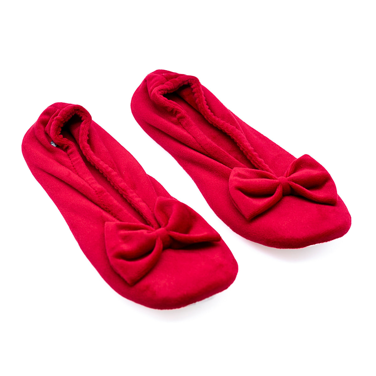 Pantoufles Ballerines Grand Noeud Rouge  ISOTONER