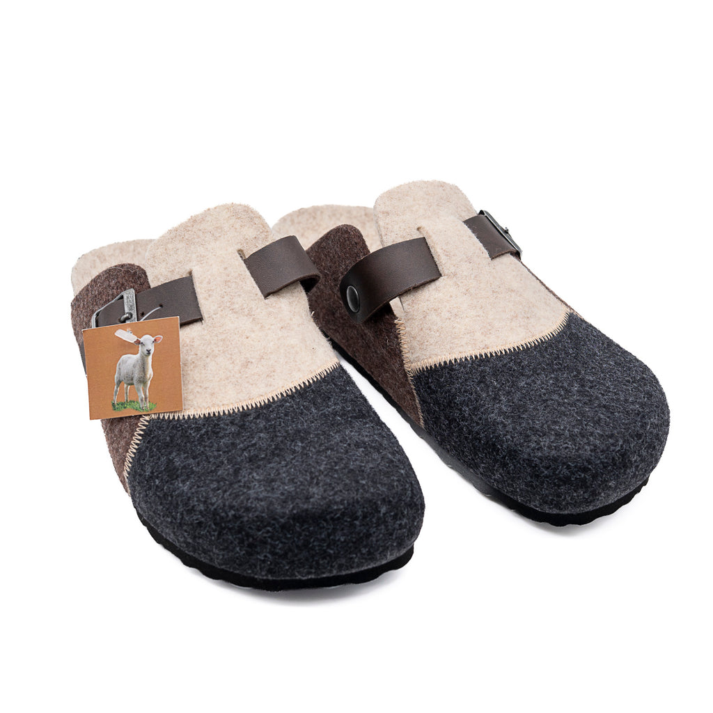 Pantoufles Mules  Sabot Biohouse Beige /Marron / Gris SOIR & MATIN