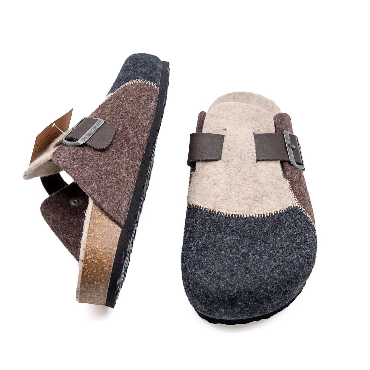 Pantoufles Mules  Sabot Biohouse Beige /Marron / Gris SOIR & MATIN