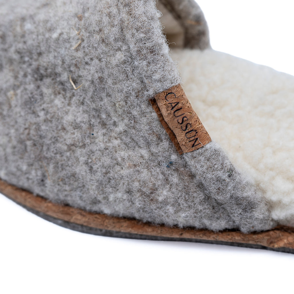 Pantoufles Mules  Simone Cendrée CAUSSUN