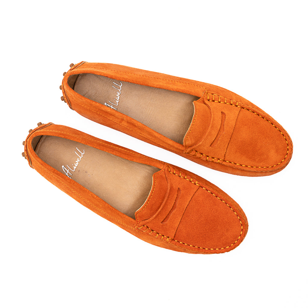 Mocassins Moka Velours Mandarine  ALIWELL