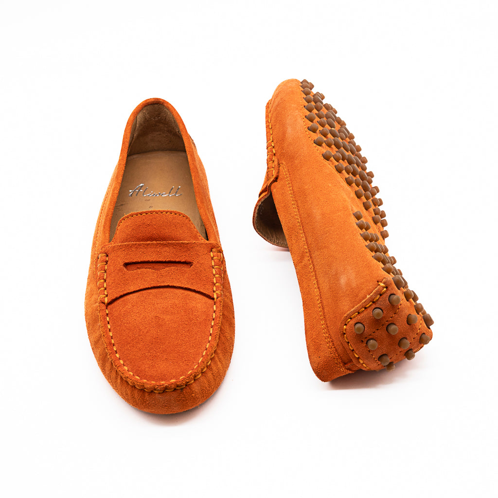 Mocassins Moka Velours Mandarine  ALIWELL