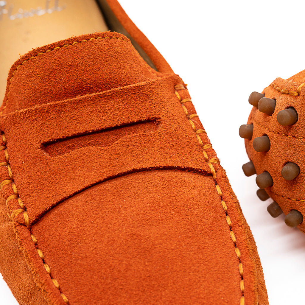 Mocassins Moka Velours Mandarine  ALIWELL