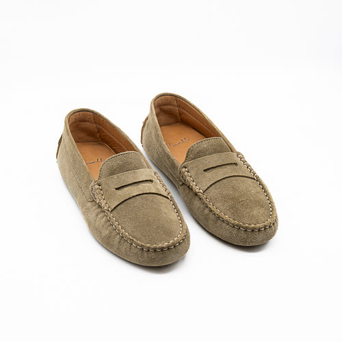 Mocassins  Moka Velours Pastel Amande ALIWELL