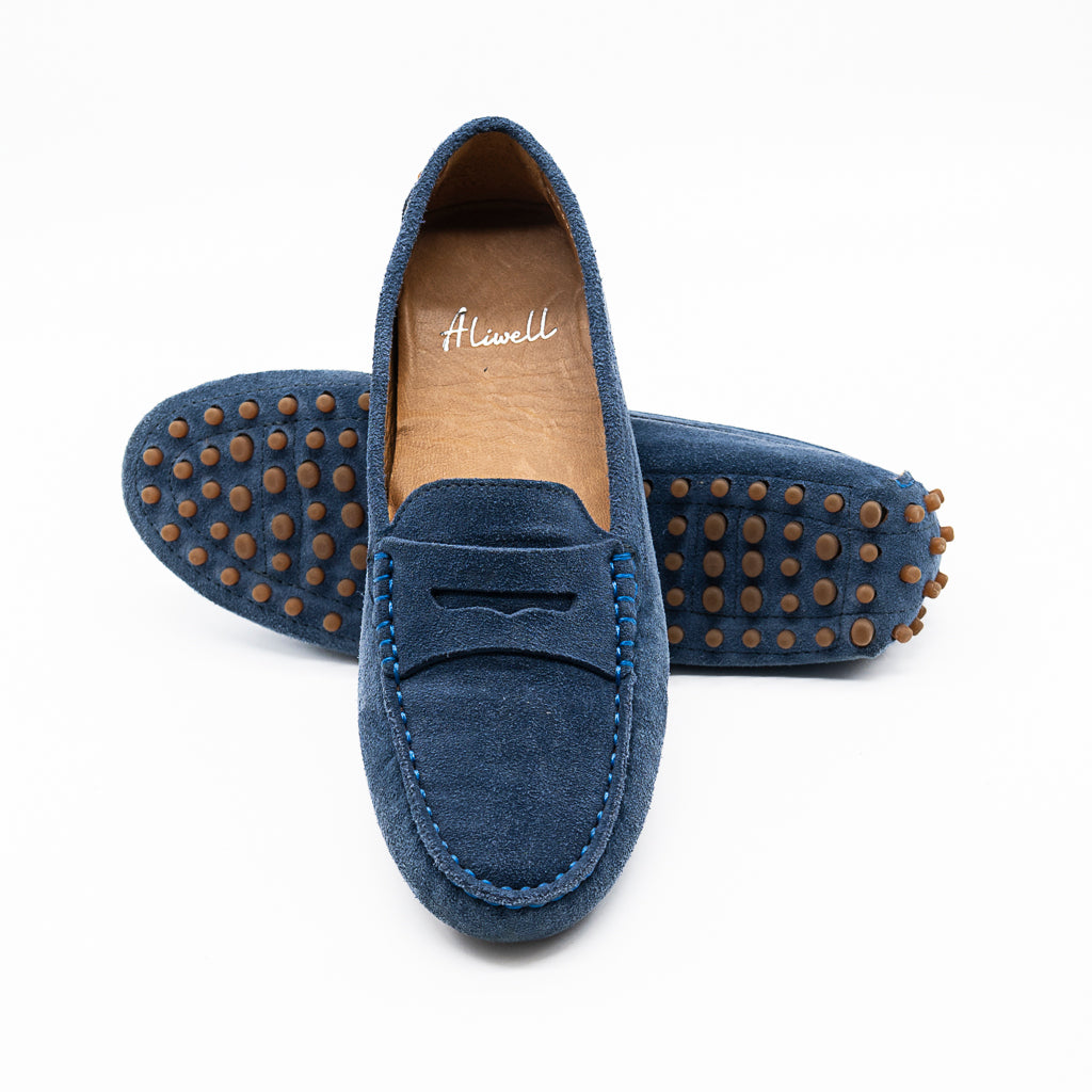 Mocassin Moka Velours jeans ALIWELL