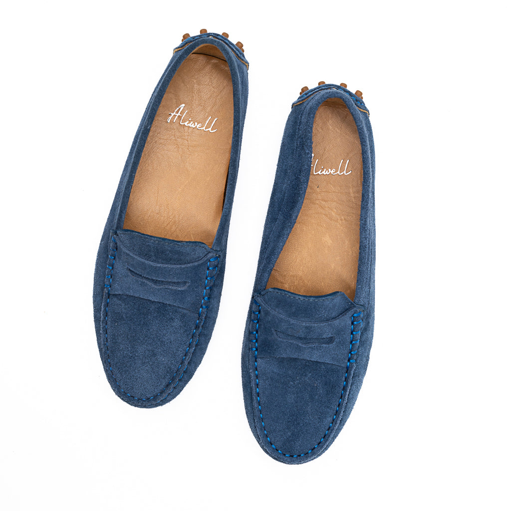 Mocassin Moka Velours jeans ALIWELL