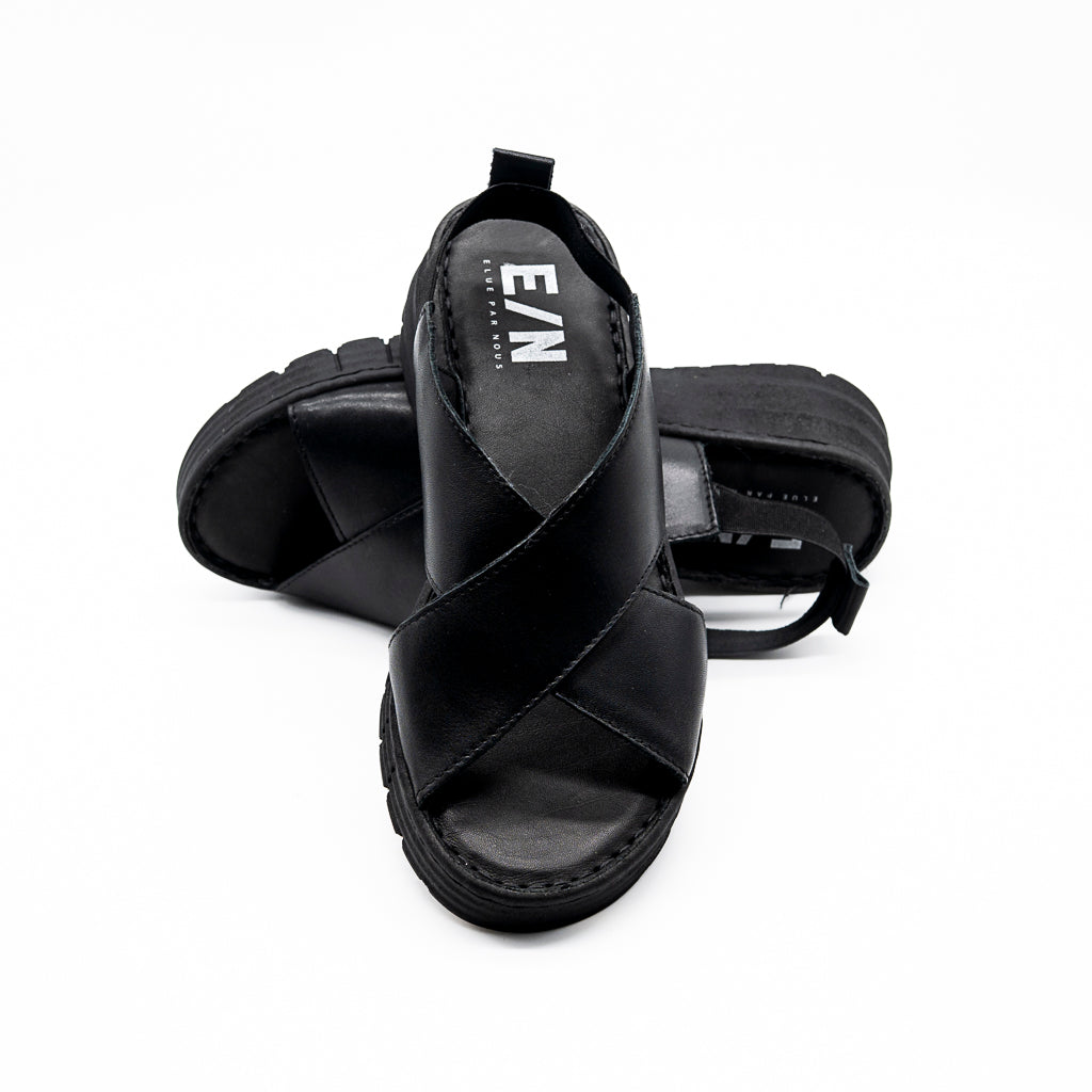 Sandale Talon ZIAK noir ELUE PAR NOUS