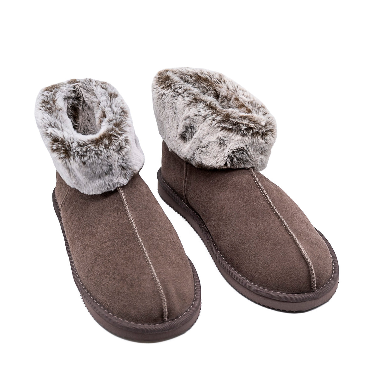 Pantoufle Bottillons  Taupe ISOTONER