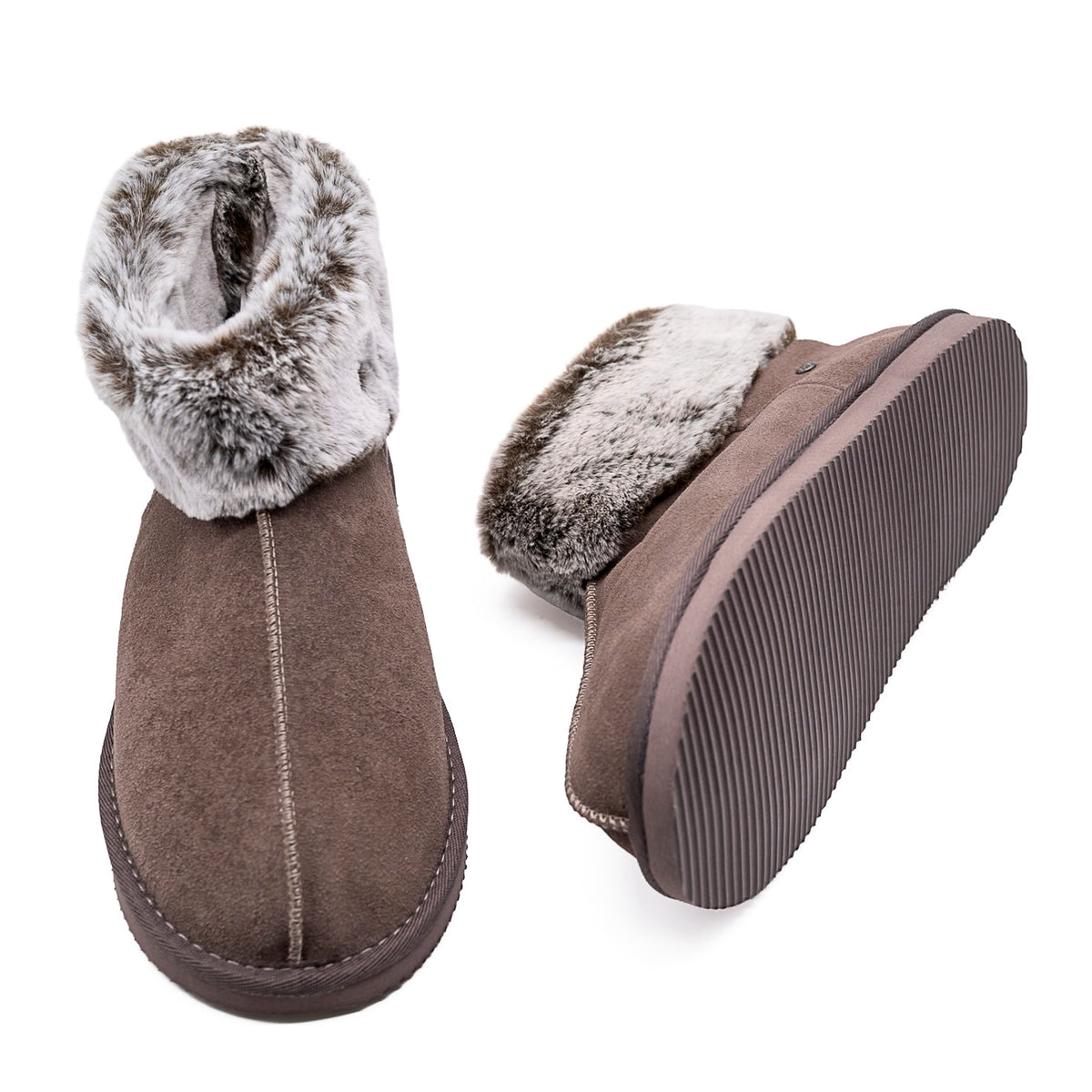 Pantoufle Bottillons  Taupe ISOTONER