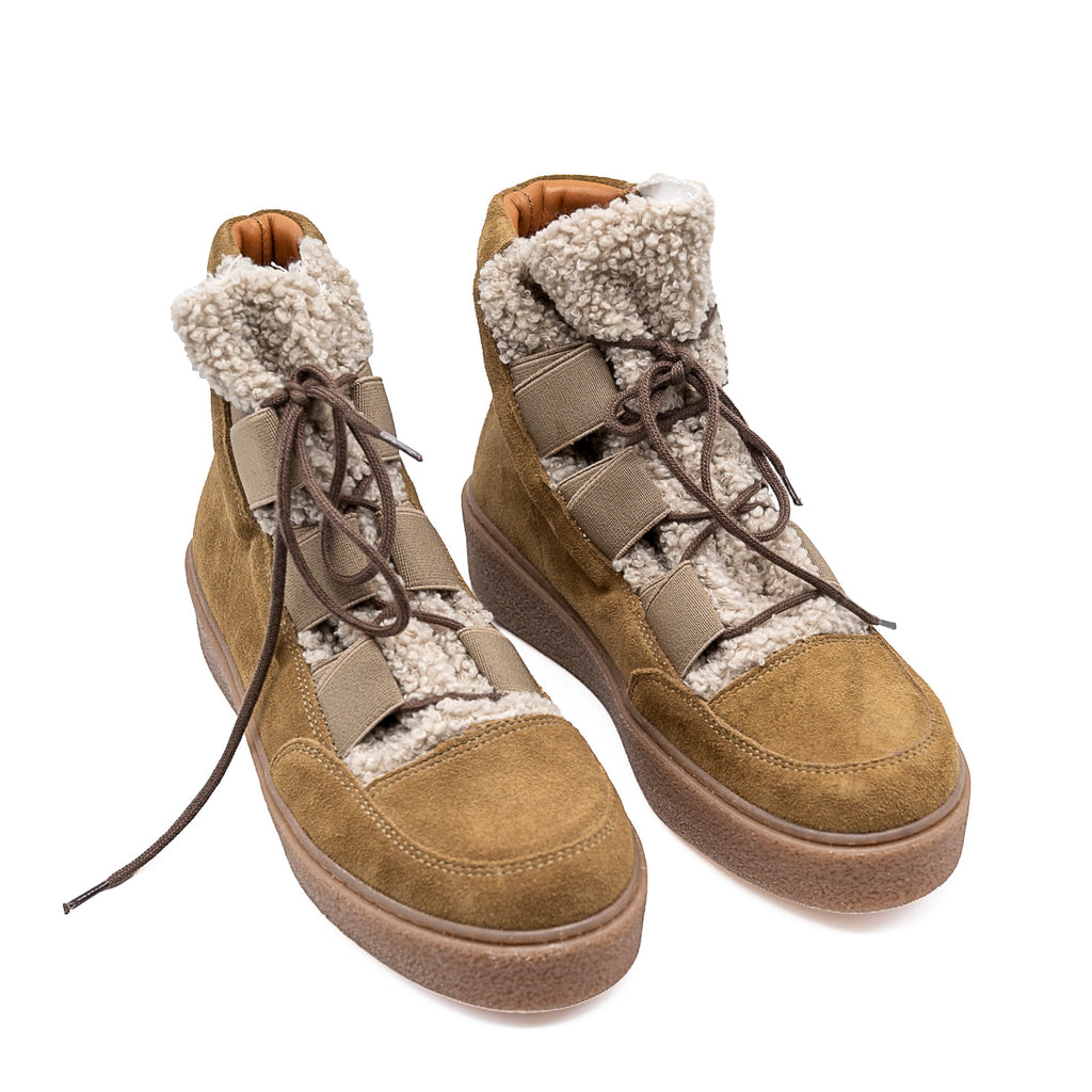 Boots Haspen Sherpa Velours Tan SMS