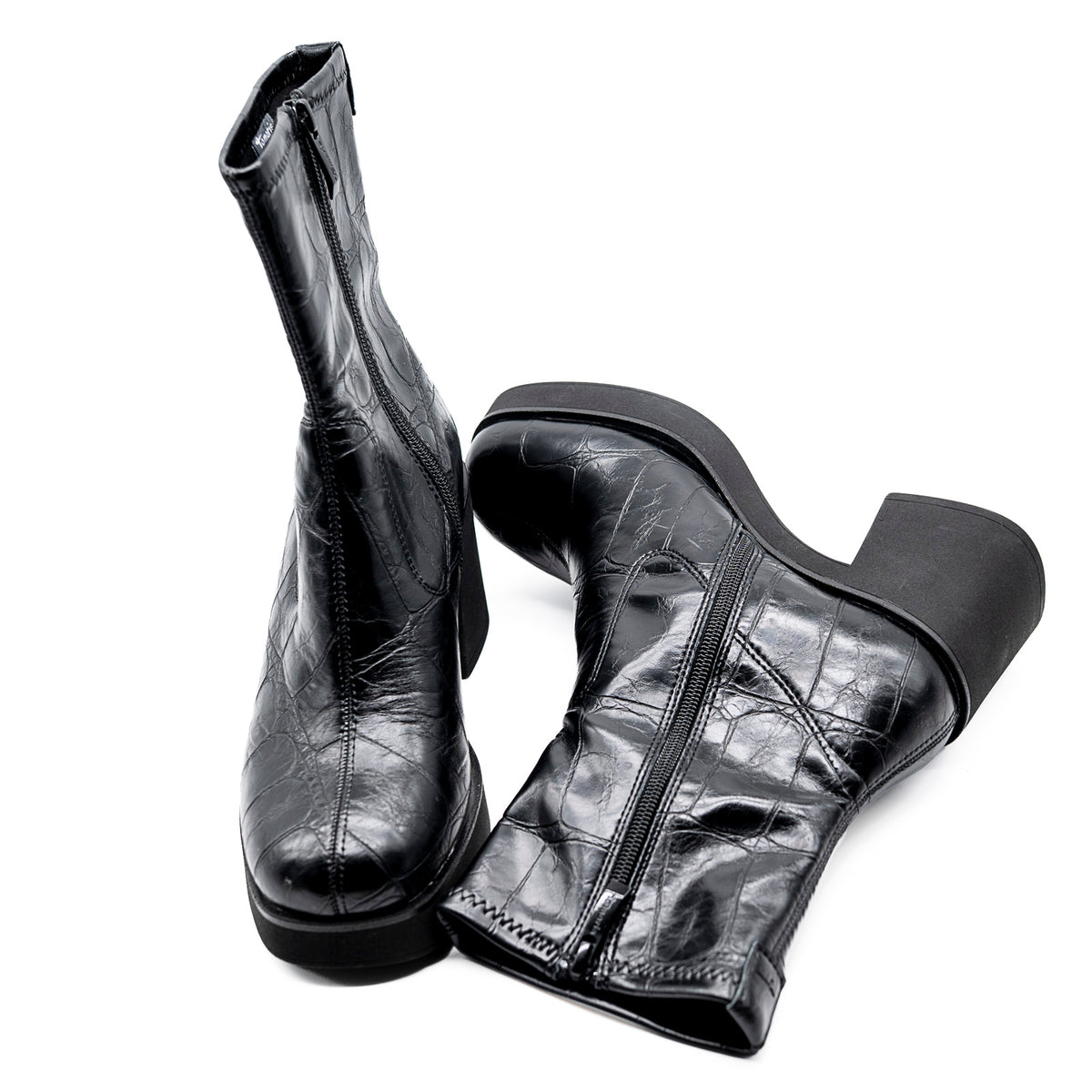 Bottines 1-25313-45 028 Black Croco TAMARIS