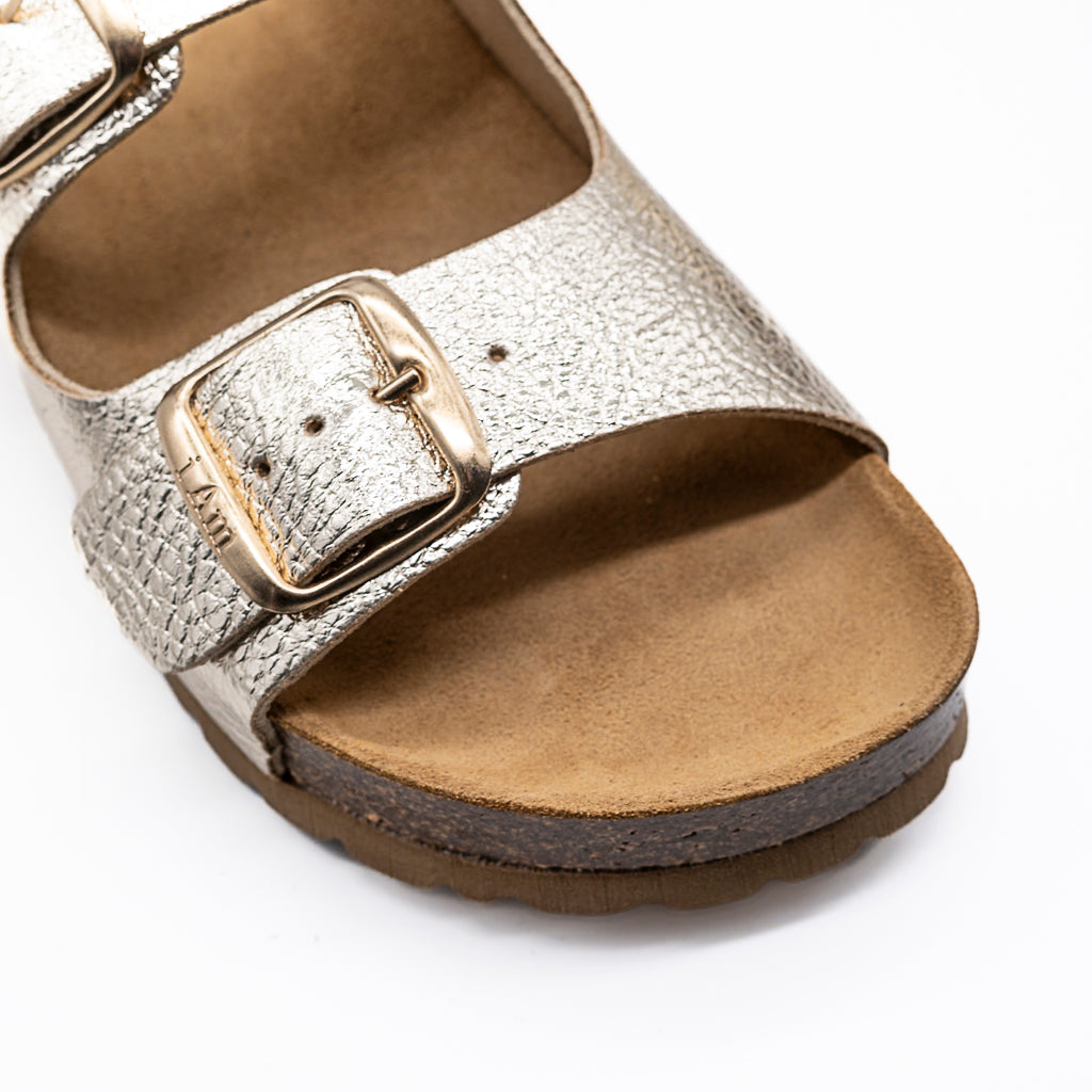 Mules Elefante Lame Gold I AM