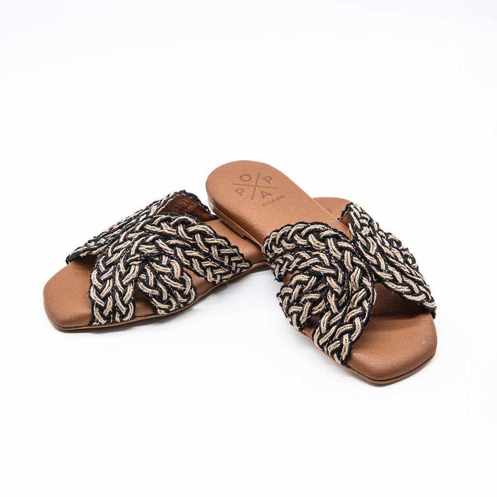 Mules  Durban (Noir)Costanegro Yute POPA
