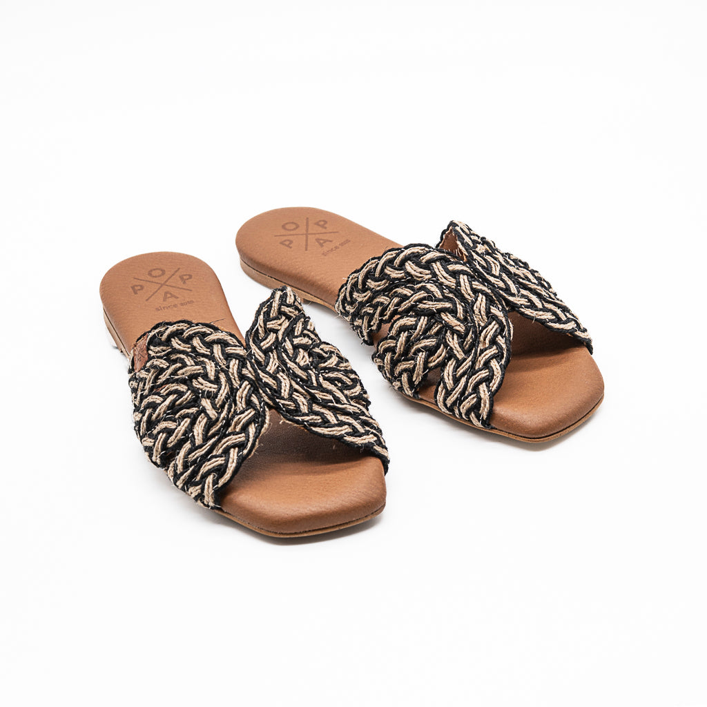 Mules  Durban (Noir)Costanegro Yute POPA