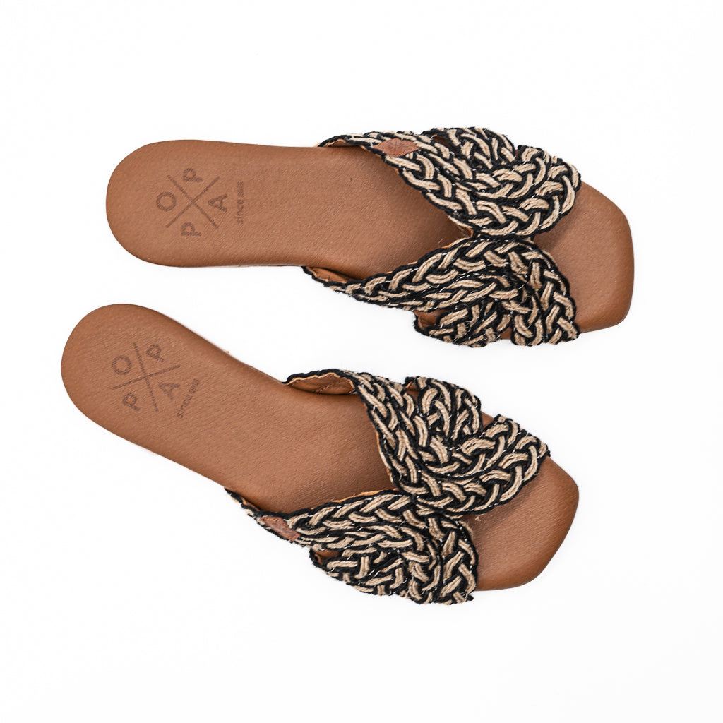 Mules  Durban (Noir)Costanegro Yute POPA