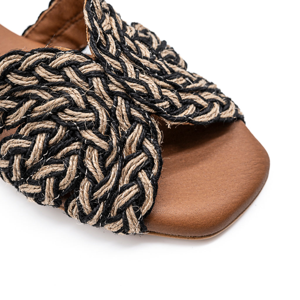 Mules  Durban (Noir)Costanegro Yute POPA