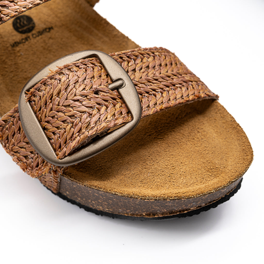 Mules So Rock Rafia Marron PLAKTON